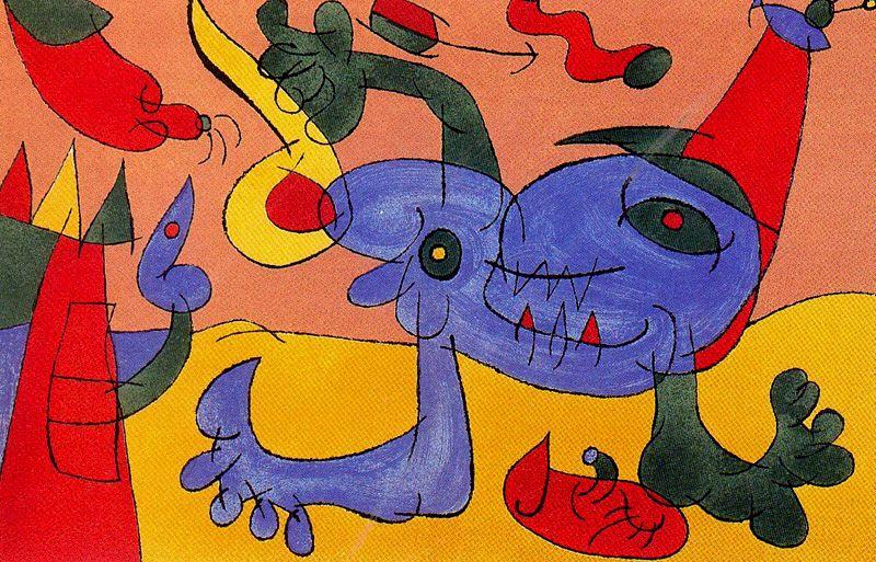 Wikioo.org - สารานุกรมวิจิตรศิลป์ - จิตรกรรม Joan Miro - Ubu roi 2