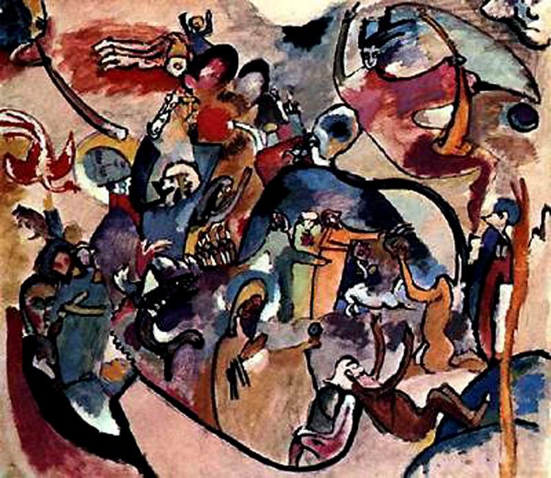 Wikioo.org - Die Enzyklopädie bildender Kunst - Malerei, Kunstwerk von Wassily Kandinsky - alle die heiligen bild