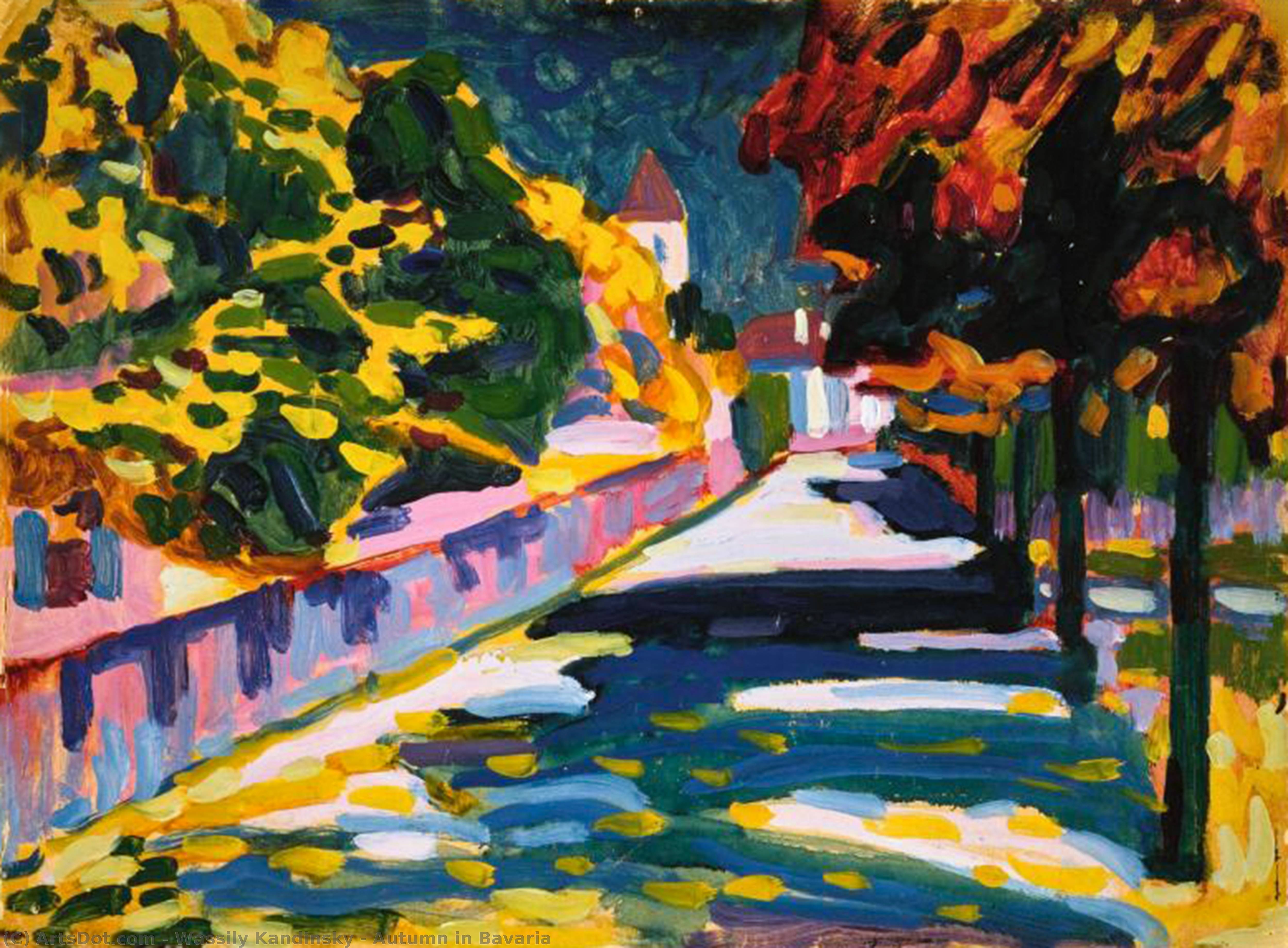 WikiOO.org - Encyclopedia of Fine Arts - Schilderen, Artwork Wassily Kandinsky - Autumn in Bavaria
