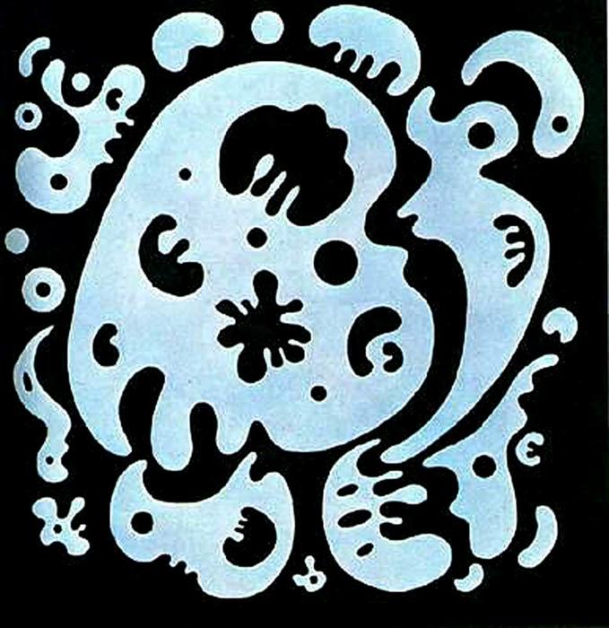 WikiOO.org - Güzel Sanatlar Ansiklopedisi - Resim, Resimler Wassily Kandinsky - Black Forms on White
