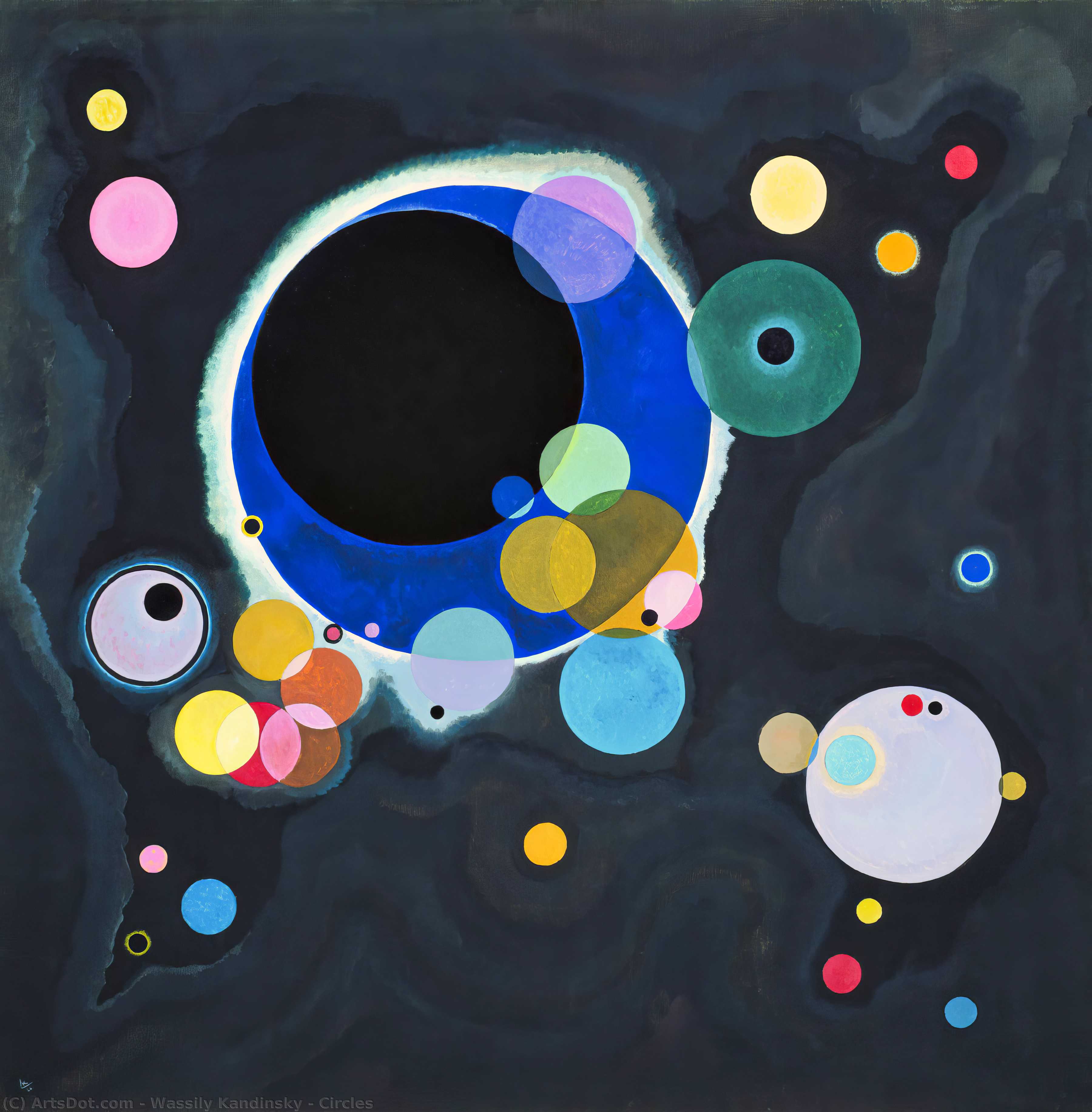 WikiOO.org - Енциклопедия за изящни изкуства - Живопис, Произведения на изкуството Wassily Kandinsky - Circles