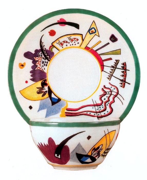WikiOO.org - אנציקלופדיה לאמנויות יפות - ציור, יצירות אמנות Wassily Kandinsky - Cup and saucer