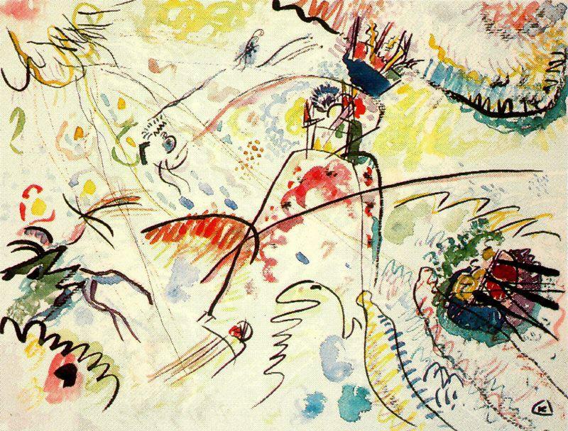 WikiOO.org - Enciclopedia of Fine Arts - Pictura, lucrări de artă Wassily Kandinsky - Estudio para Pequeñas alegrías