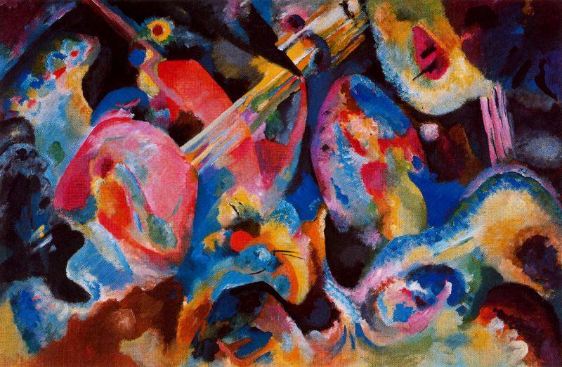 Wikioo.org - Die Enzyklopädie bildender Kunst - Malerei, Kunstwerk von Wassily Kandinsky - überschwemmung improvisation
