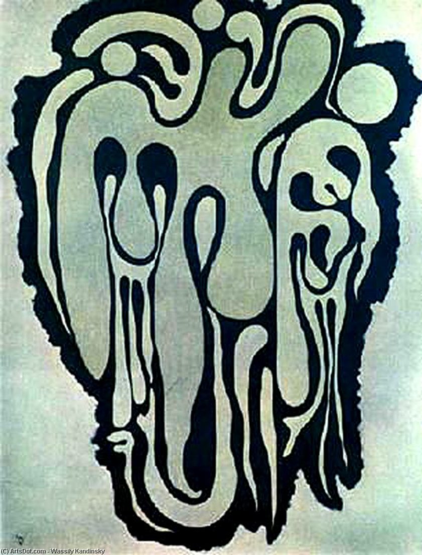 WikiOO.org - Güzel Sanatlar Ansiklopedisi - Resim, Resimler Wassily Kandinsky - Green Figure