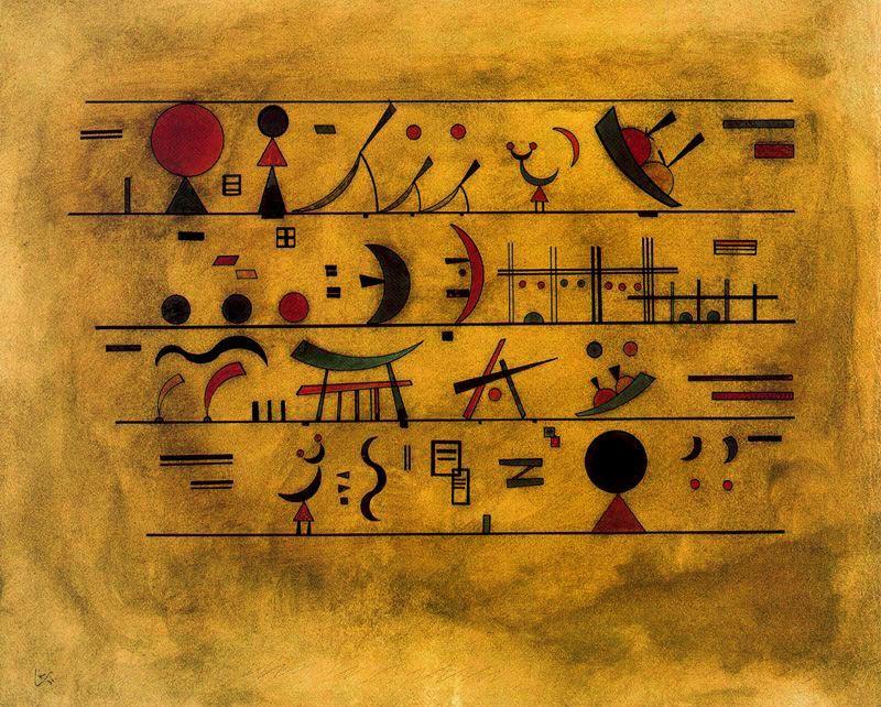 Wikioo.org - Bách khoa toàn thư về mỹ thuật - Vẽ tranh, Tác phẩm nghệ thuật Wassily Kandinsky - Hileras de dibujos