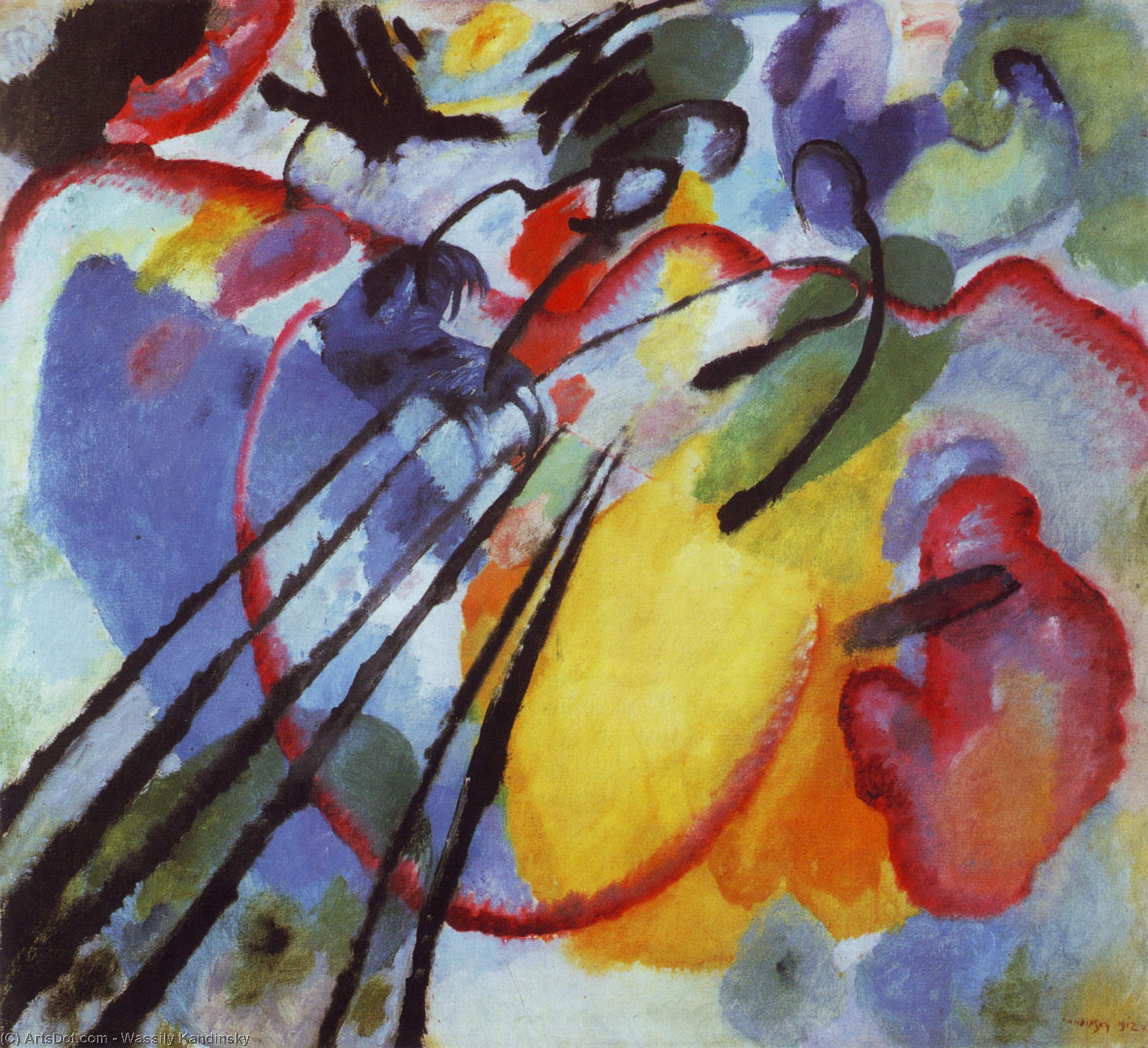WikiOO.org - Encyclopedia of Fine Arts - Festés, Grafika Wassily Kandinsky - Improvisation 26