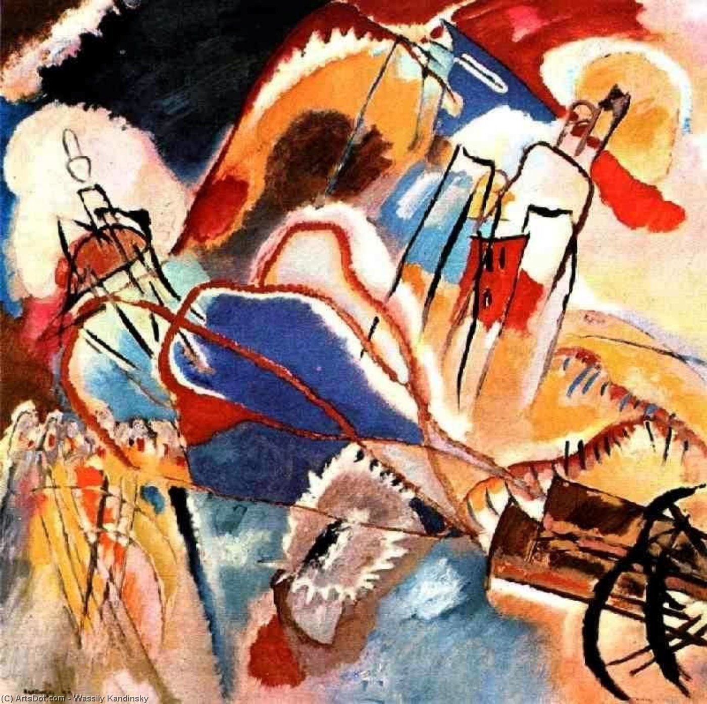 WikiOO.org - אנציקלופדיה לאמנויות יפות - ציור, יצירות אמנות Wassily Kandinsky - Improvisation 30