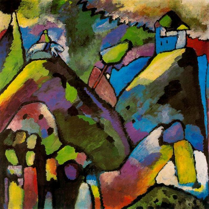 Wikoo.org - موسوعة الفنون الجميلة - اللوحة، العمل الفني Wassily Kandinsky - Improvisation 9