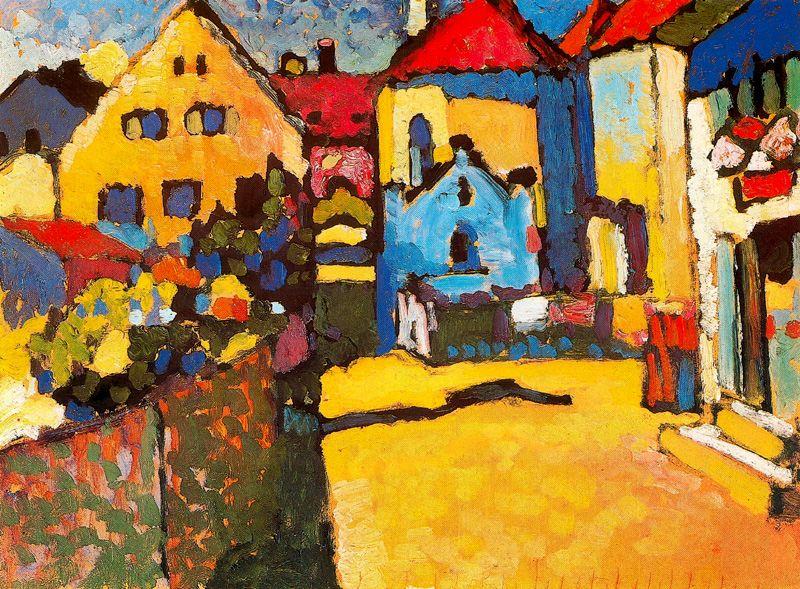 Wikioo.org – La Enciclopedia de las Bellas Artes - Pintura, Obras de arte de Wassily Kandinsky - La calleja grün en murnau