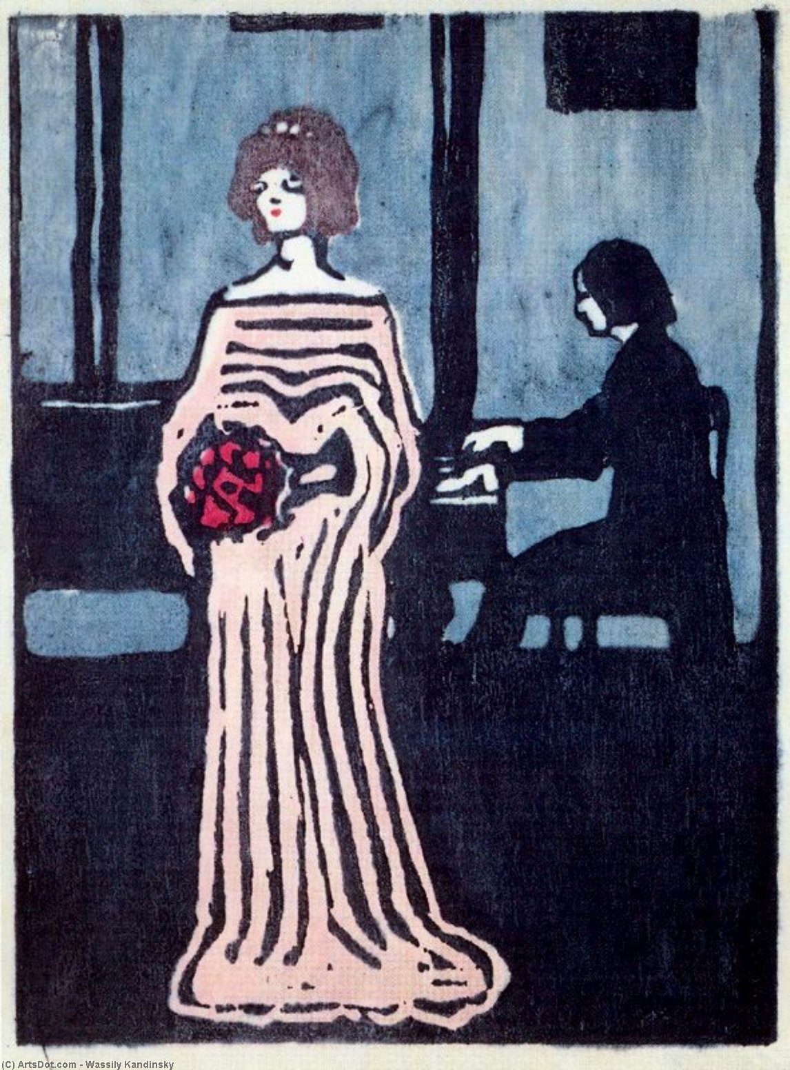 Wikioo.org - Bách khoa toàn thư về mỹ thuật - Vẽ tranh, Tác phẩm nghệ thuật Wassily Kandinsky - La cantante