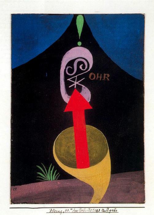 Wikioo.org - The Encyclopedia of Fine Arts - Painting, Artwork by Wassily Kandinsky - Lámina de la carpeta para el 41 cumpleaños de Walter Gropius 1924