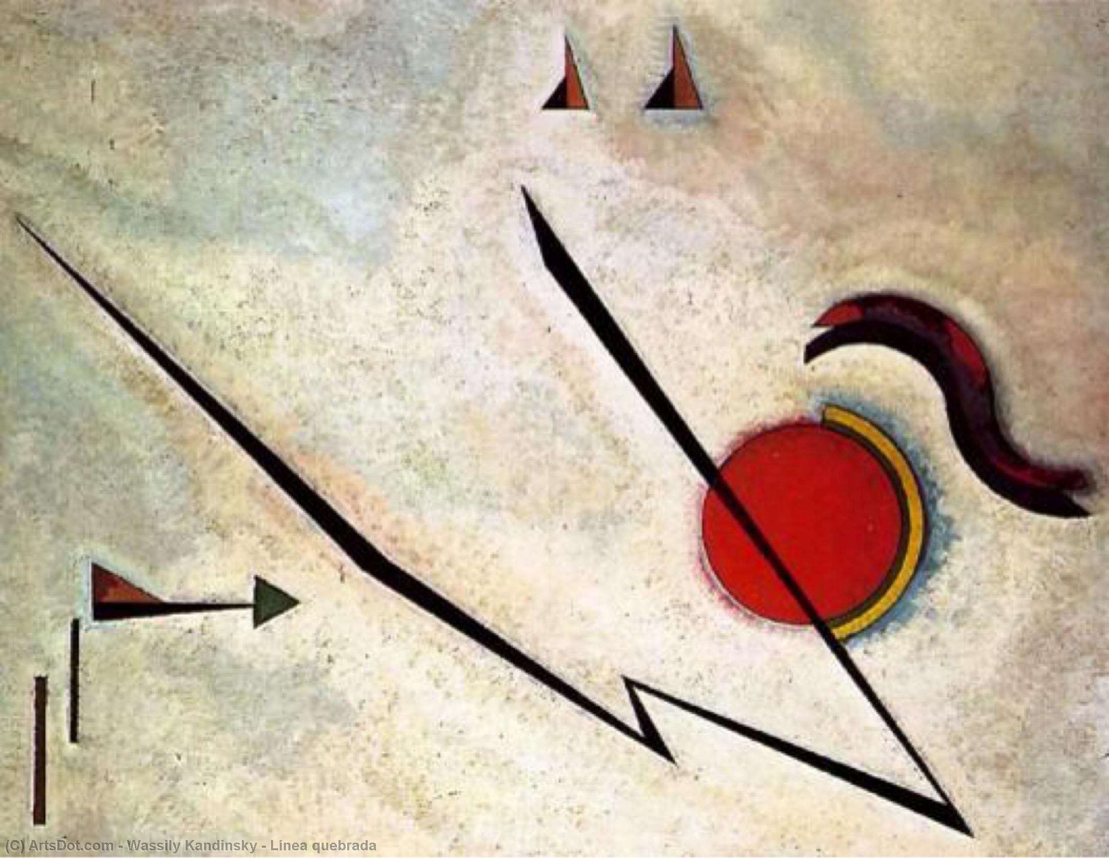 WikiOO.org - Encyclopedia of Fine Arts - Maalaus, taideteos Wassily Kandinsky - Línea quebrada