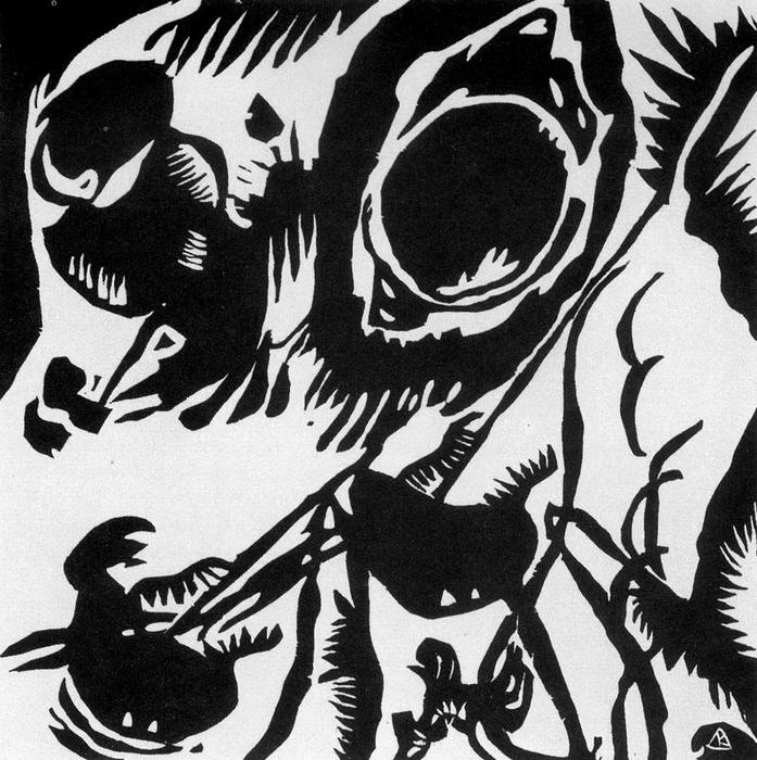 WikiOO.org - Енциклопедія образотворчого мистецтва - Живопис, Картини
 Wassily Kandinsky - Plate from Klänge