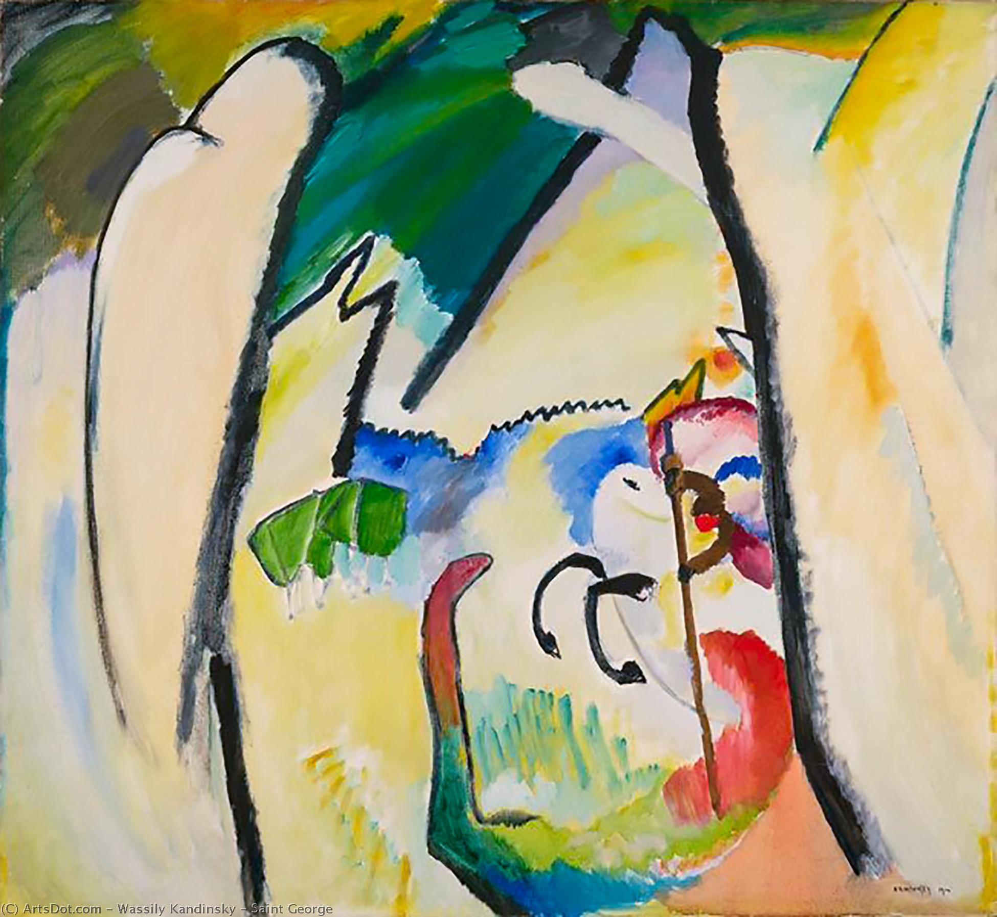 WikiOO.org - دایره المعارف هنرهای زیبا - نقاشی، آثار هنری Wassily Kandinsky - Saint George
