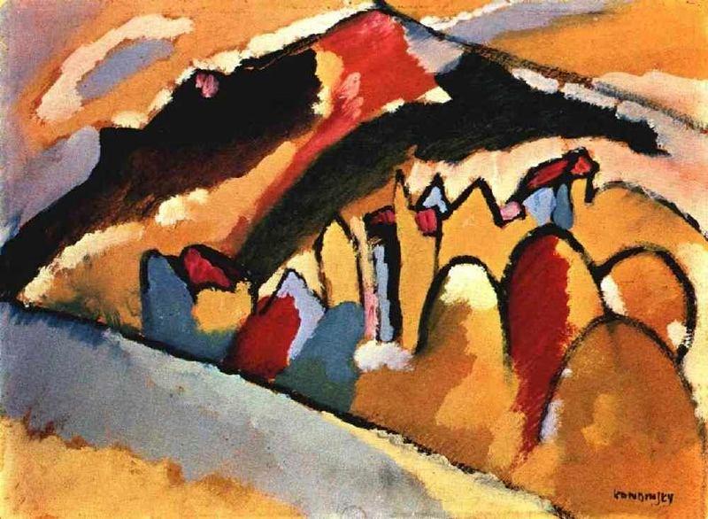 WikiOO.org - Encyclopedia of Fine Arts - Maleri, Artwork Wassily Kandinsky - Study for Autumn