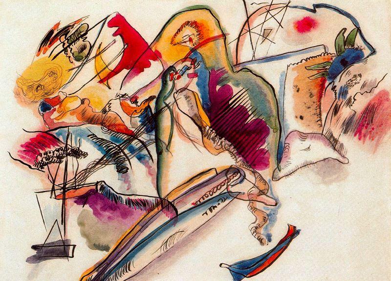 Wikioo.org – La Enciclopedia de las Bellas Artes - Pintura, Obras de arte de Wassily Kandinsky - acuarela