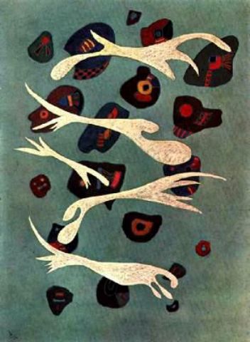 Wikioo.org - The Encyclopedia of Fine Arts - Painting, Artwork by Wassily Kandinsky - White Balancing Act