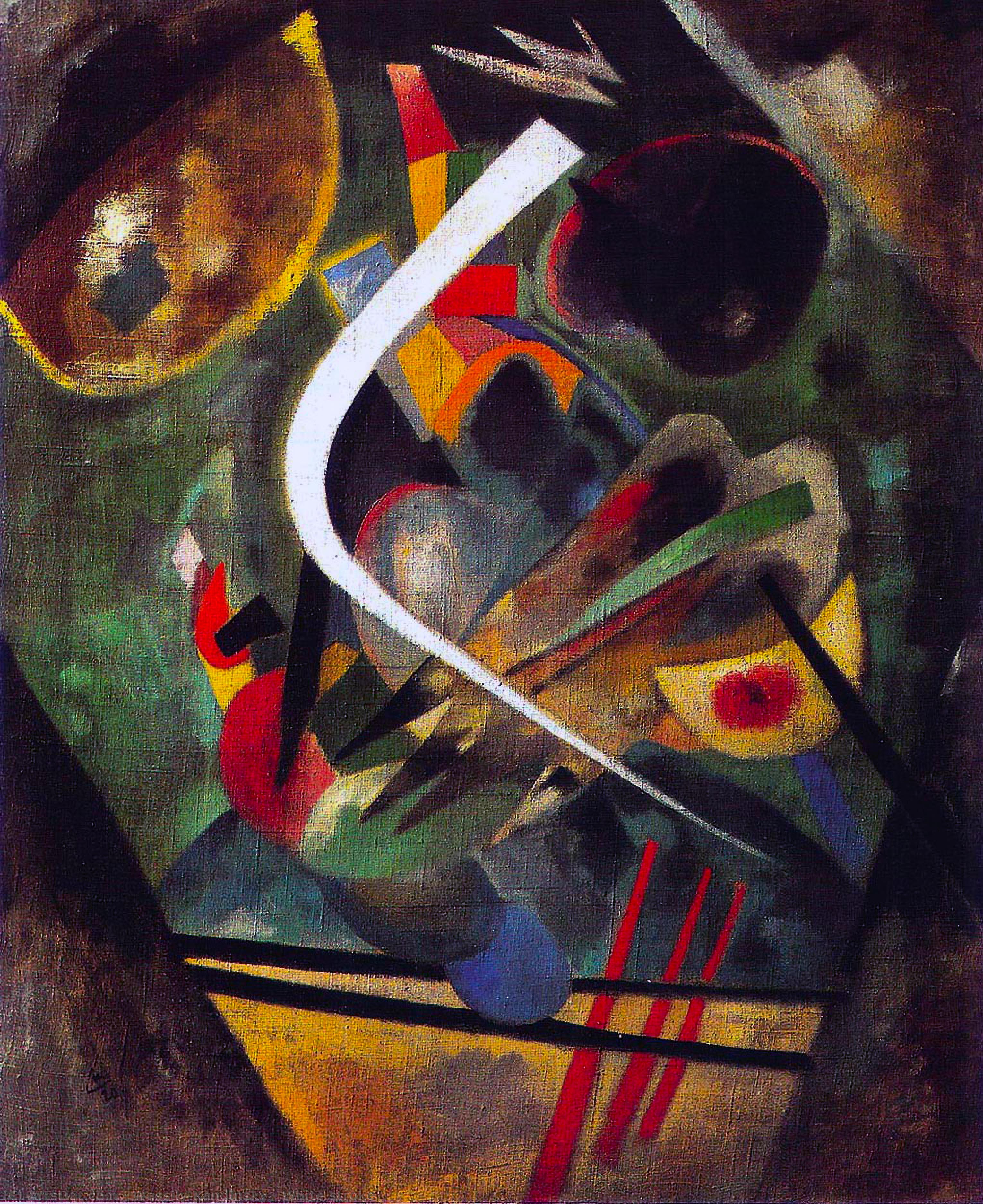 WikiOO.org - Enciklopedija likovnih umjetnosti - Slikarstvo, umjetnička djela Wassily Kandinsky - White stroke