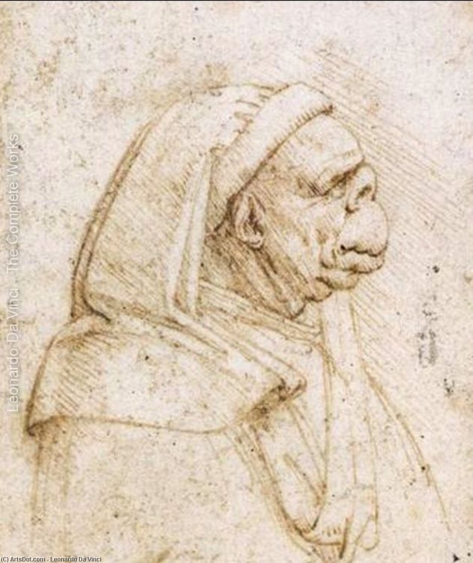 WikiOO.org - Encyclopedia of Fine Arts - Lukisan, Artwork Leonardo Da Vinci - Caricature 1