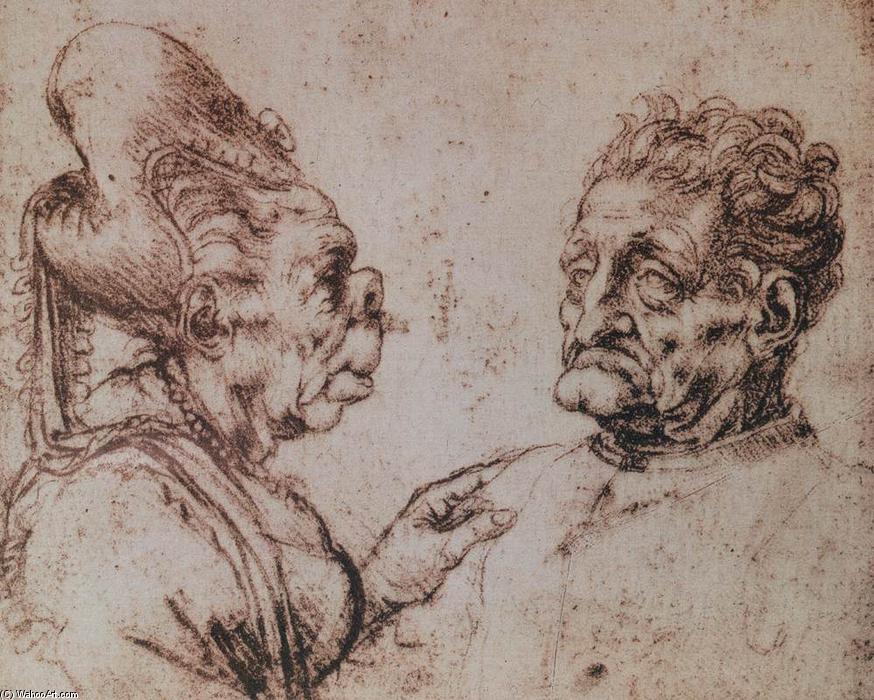 Wikioo.org - สารานุกรมวิจิตรศิลป์ - จิตรกรรม Leonardo Da Vinci - Caricature