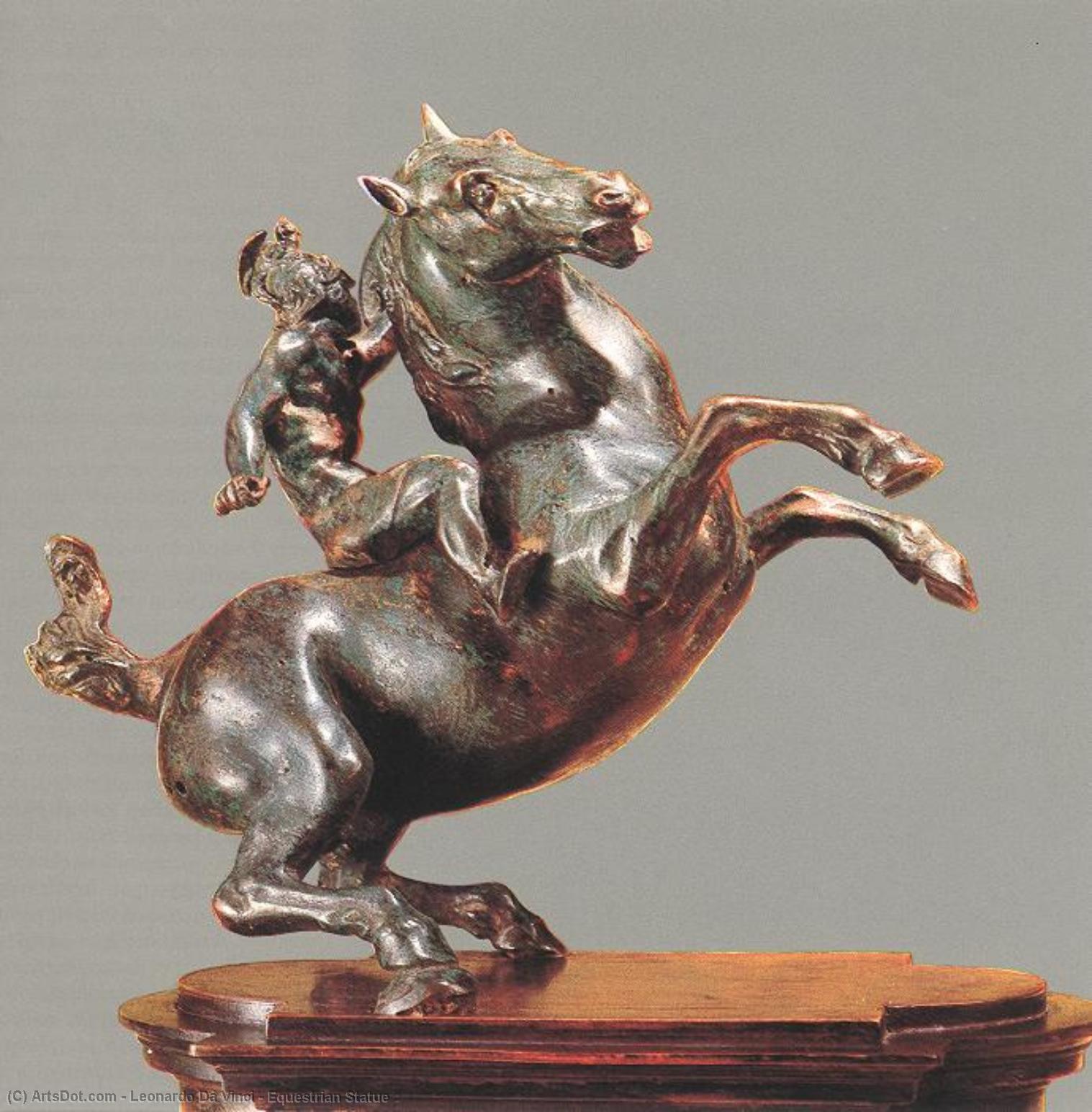 WikiOO.org – 美術百科全書 - 繪畫，作品 Leonardo Da Vinci - 骑马雕像