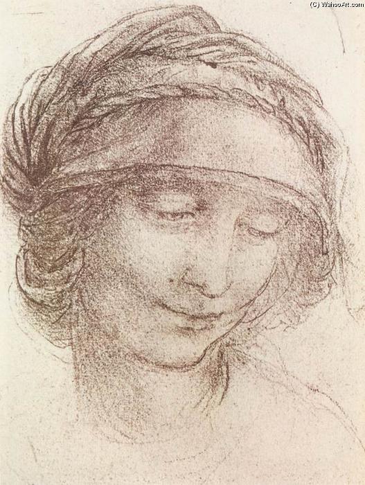 Wikioo.org - Die Enzyklopädie bildender Kunst - Malerei, Kunstwerk von Leonardo Da Vinci - kopf von einem frau