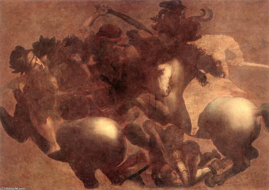 Wikioo.org - The Encyclopedia of Fine Arts - Painting, Artwork by Leonardo Da Vinci - The Battle of Anghiari (detail)