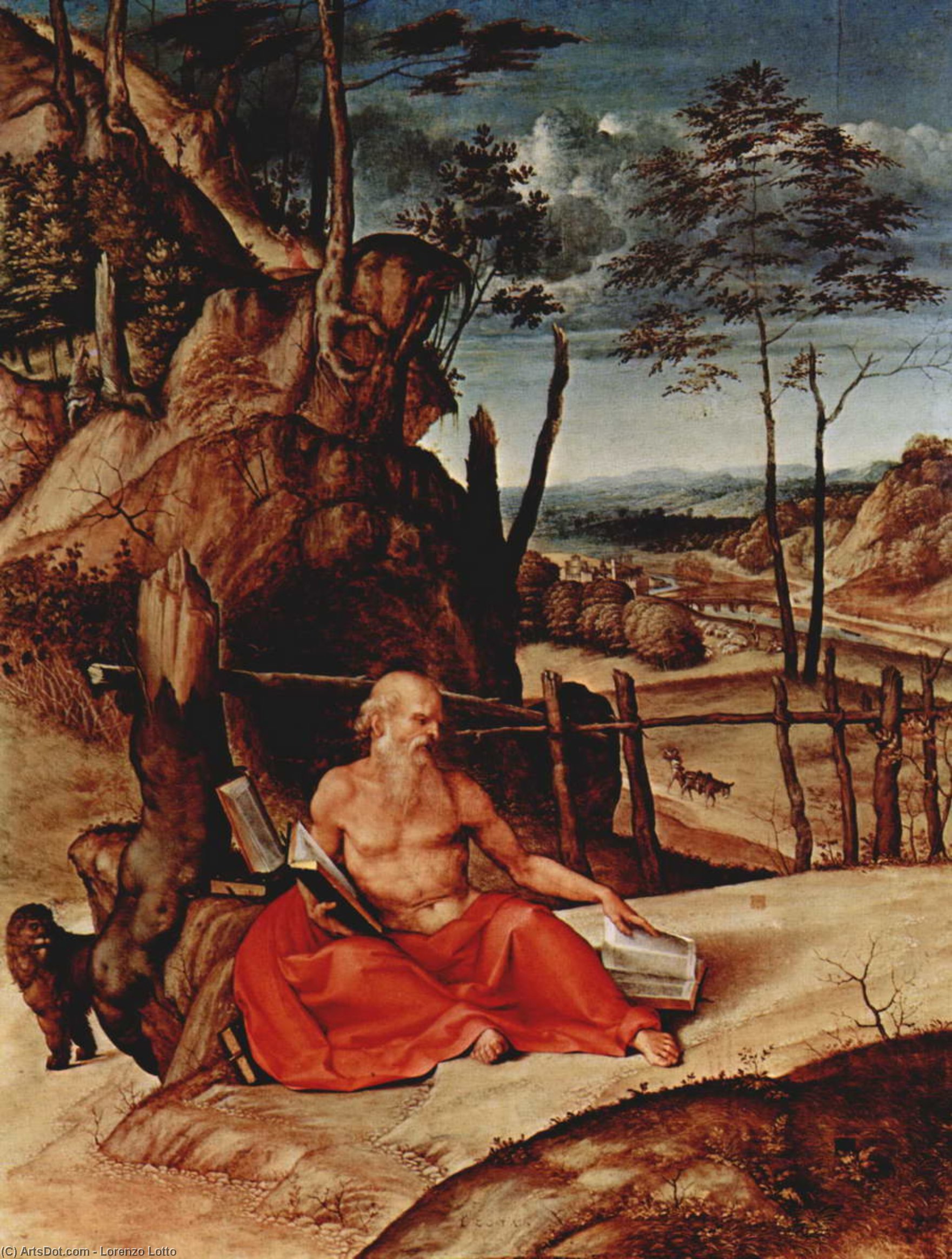 WikiOO.org - 百科事典 - 絵画、アートワーク Lorenzo Lotto - 後悔聖ジェローム 1