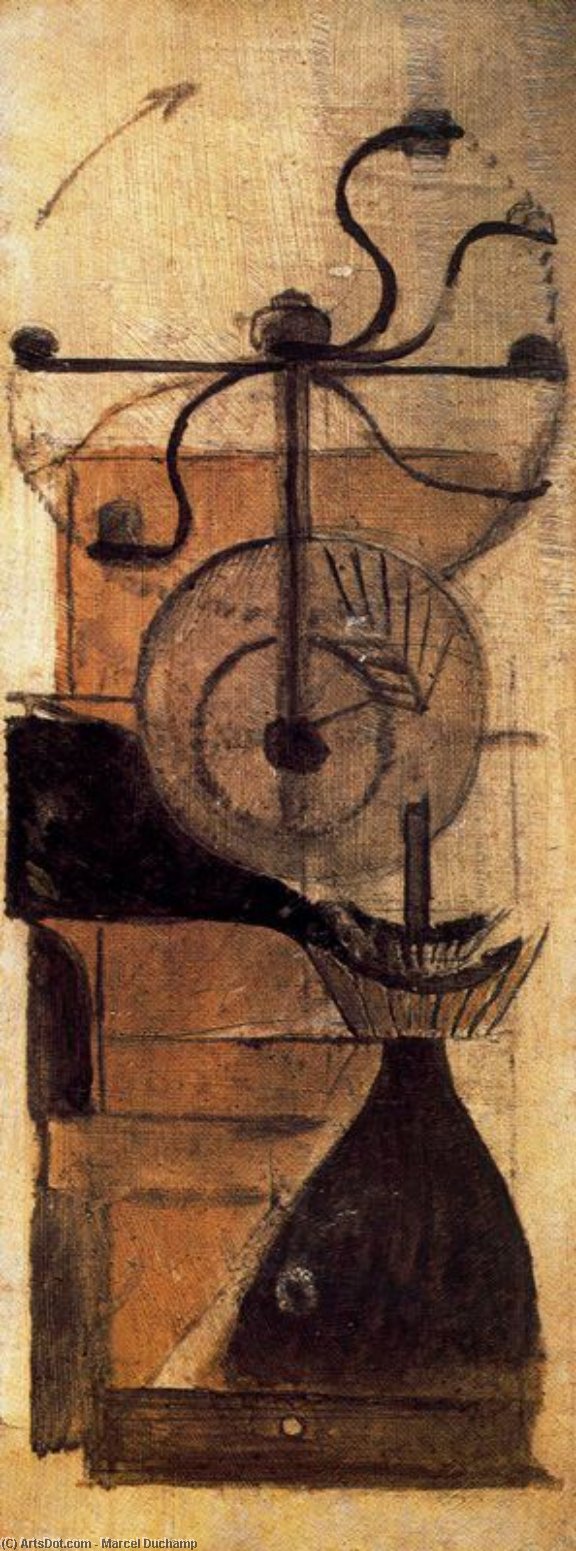 Wikioo.org - The Encyclopedia of Fine Arts - Painting, Artwork by Marcel Duchamp - Coffee mill