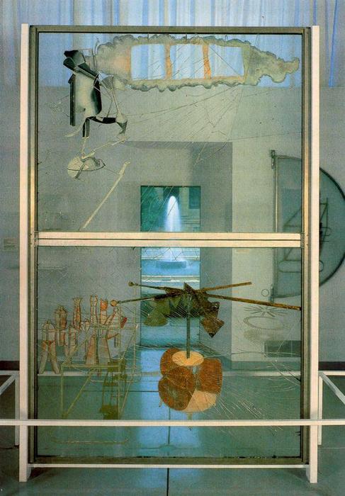 Wikioo.org - The Encyclopedia of Fine Arts - Painting, Artwork by Marcel Duchamp - Dándose 1. La caida de agua, 2. El gas de alumbrado