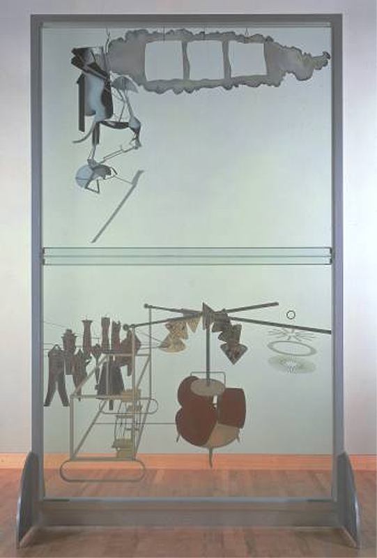 Wikioo.org - สารานุกรมวิจิตรศิลป์ - จิตรกรรม Marcel Duchamp - The Bride Stripped Bare by her Bachelors