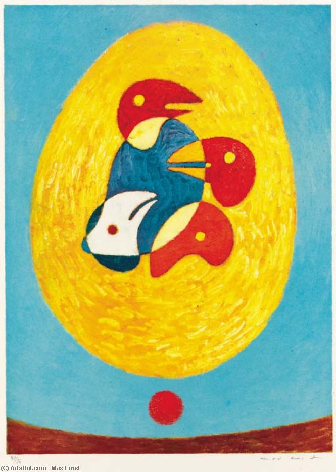 Wikioo.org - The Encyclopedia of Fine Arts - Painting, Artwork by Max Ernst - A L'interieur de la Vue