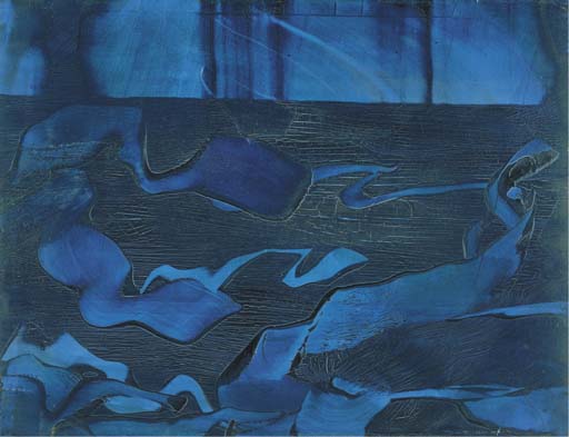 WikiOO.org - Енциклопедия за изящни изкуства - Живопис, Произведения на изкуството Max Ernst - Composition surréaliste bleue