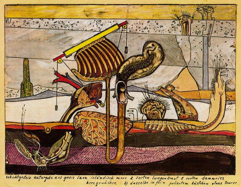 Wikioo.org – La Enciclopedia de las Bellas Artes - Pintura, Obras de arte de Max Ernst - Estrato mineral don delaware la naturaleza