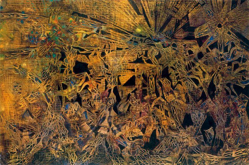 Wikioo.org – La Enciclopedia de las Bellas Artes - Pintura, Obras de arte de Max Ernst - Explosión del una catedral