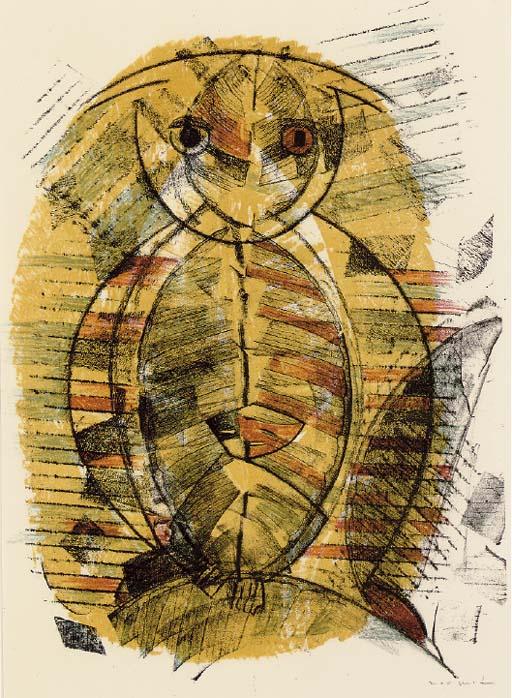 Wikioo.org – L'Encyclopédie des Beaux Arts - Peinture, Oeuvre de Max Ernst - Hibou-Arlequin