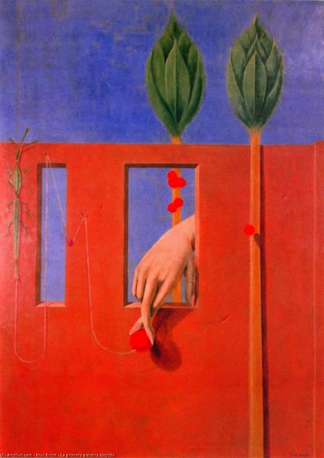 Wikoo.org - موسوعة الفنون الجميلة - اللوحة، العمل الفني Max Ernst - La primera palabra límpida