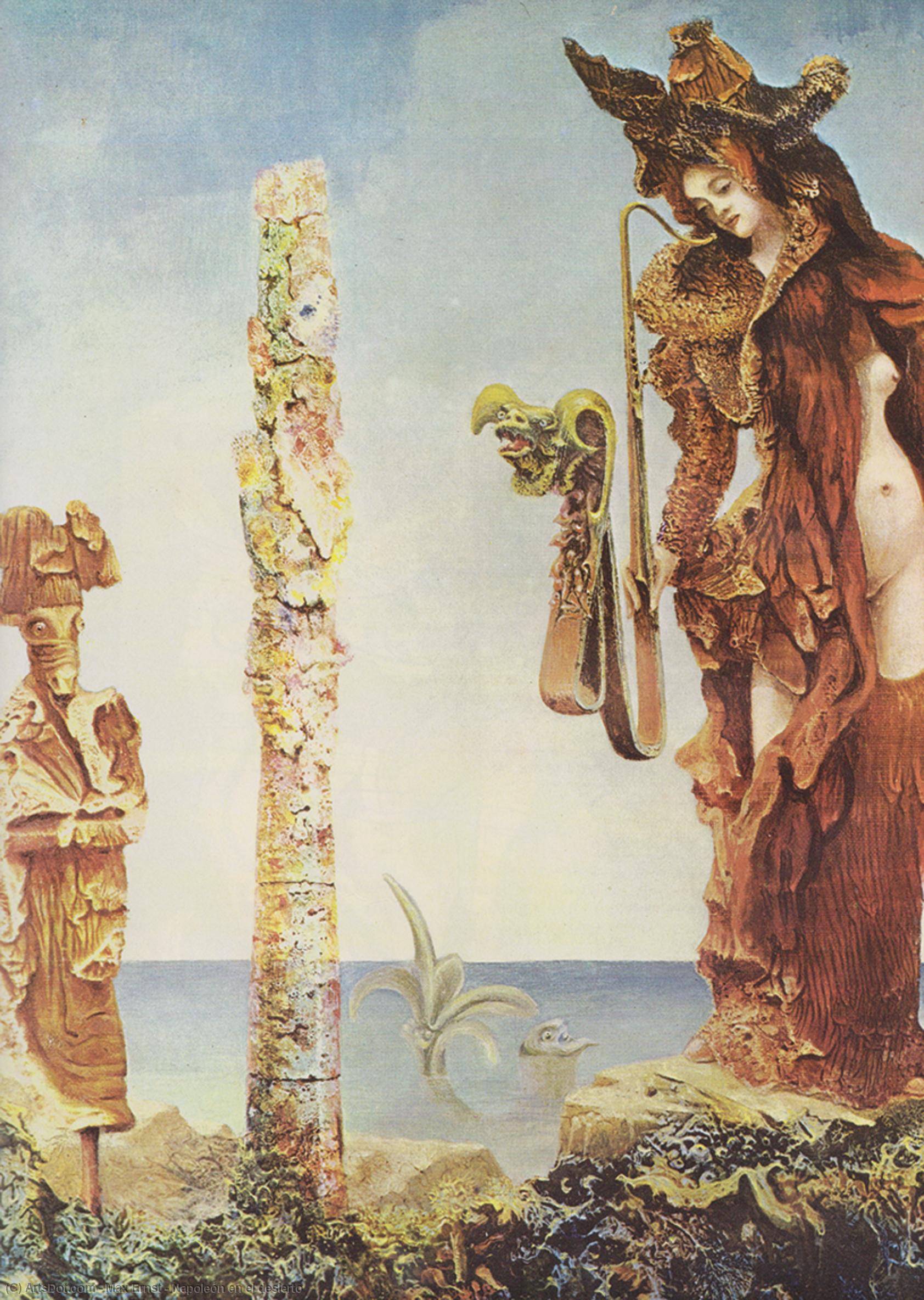 WikiOO.org - Enciklopedija dailės - Tapyba, meno kuriniai Max Ernst - Napoleón en el desierto