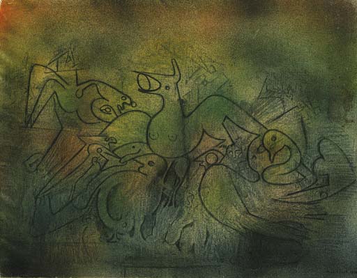 WikiOO.org - Енциклопедия за изящни изкуства - Живопис, Произведения на изкуството Max Ernst - Oiseaux 2