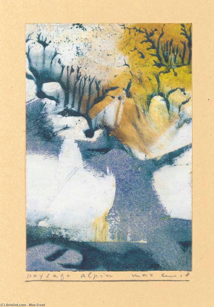 Wikioo.org - สารานุกรมวิจิตรศิลป์ - จิตรกรรม Max Ernst - Paysage alpin