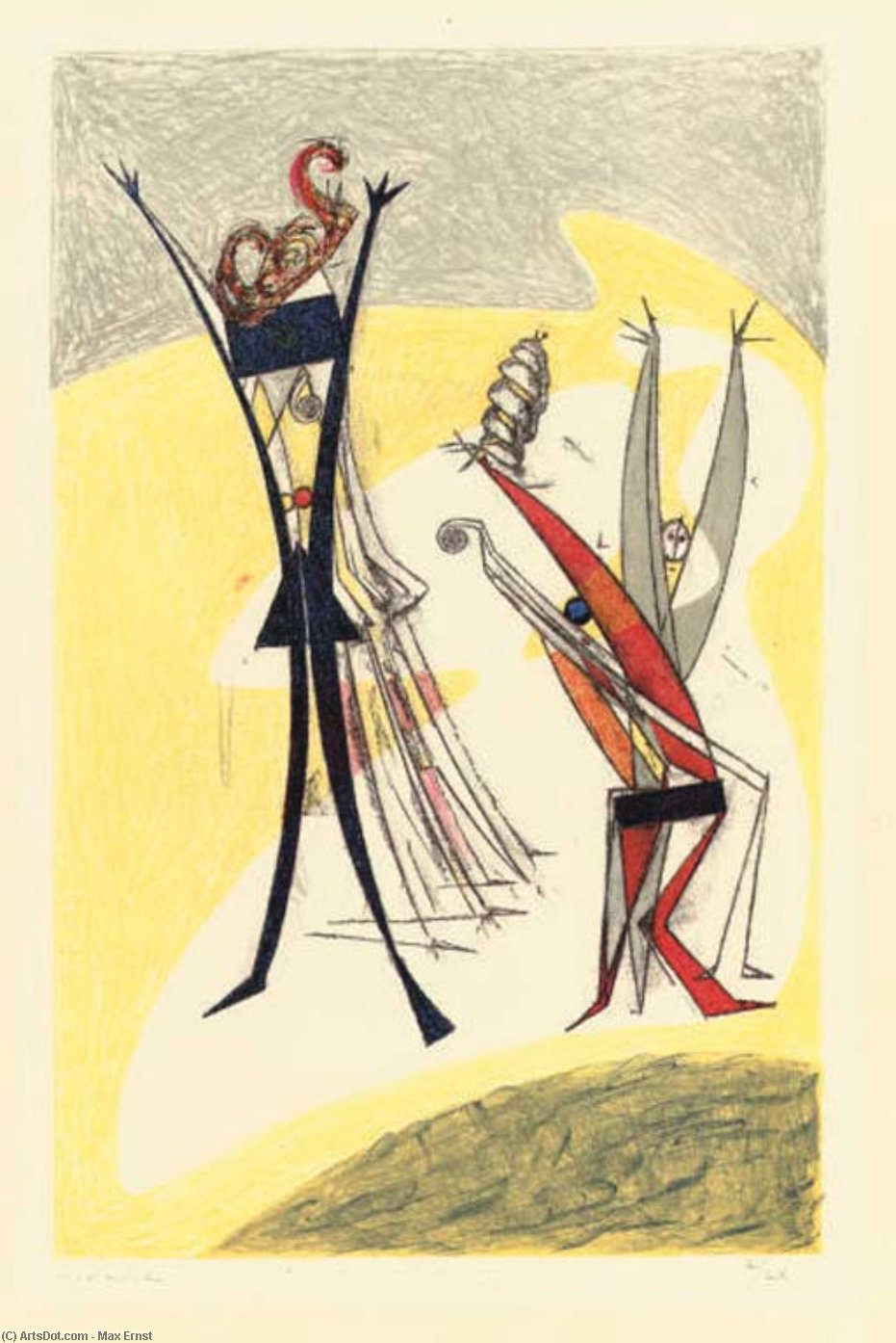 Wikioo.org – La Enciclopedia de las Bellas Artes - Pintura, Obras de arte de Max Ernst - Rythmes