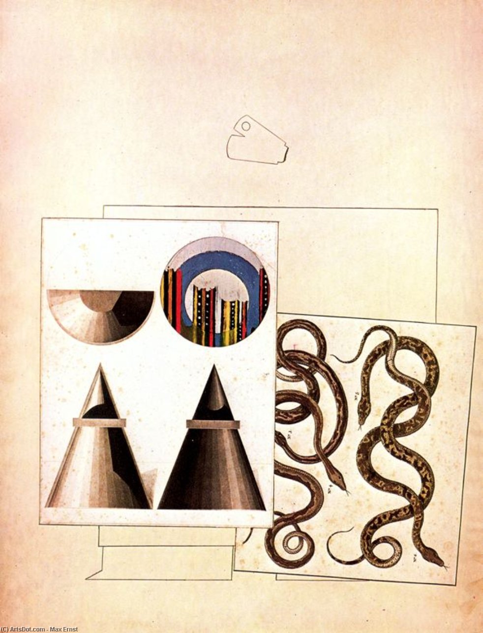 Wikoo.org - موسوعة الفنون الجميلة - اللوحة، العمل الفني Max Ernst - Senza titolo