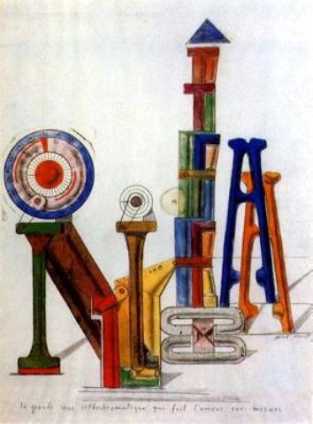 Wikoo.org - موسوعة الفنون الجميلة - اللوحة، العمل الفني Max Ernst - Sommerso dalle acque