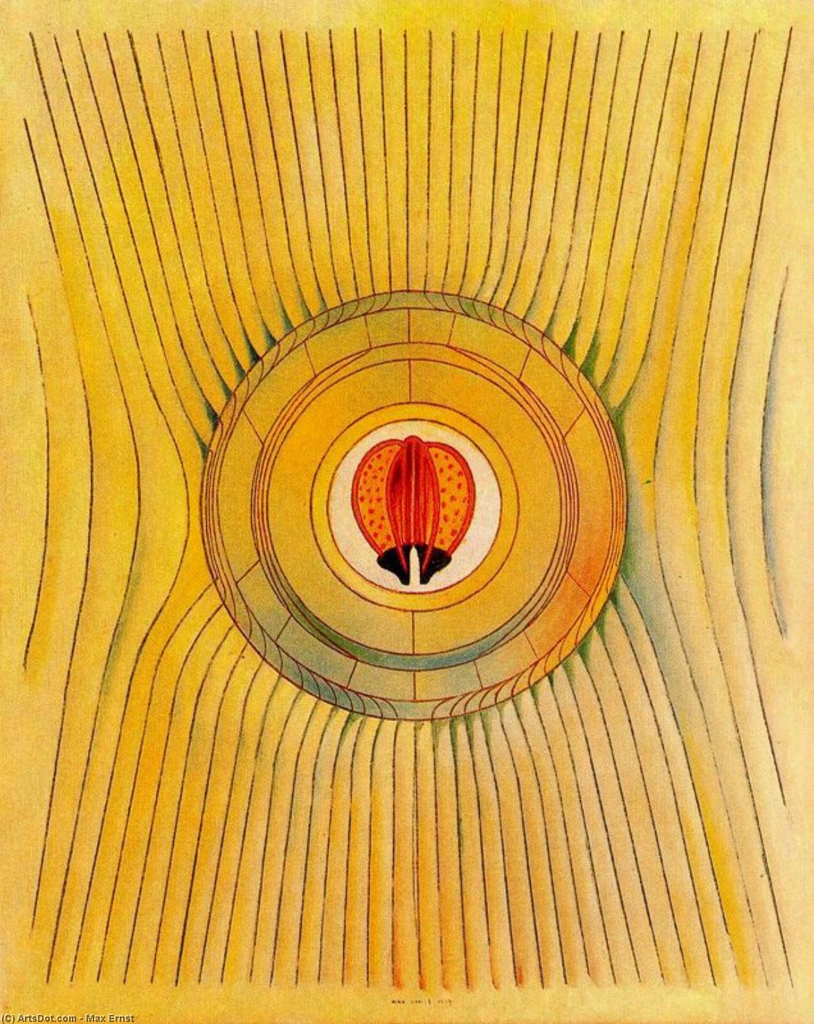 Wikoo.org - موسوعة الفنون الجميلة - اللوحة، العمل الفني Max Ernst - The Blind Swimmer