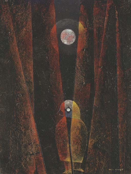 WikiOO.org - Encyclopedia of Fine Arts - Maleri, Artwork Max Ernst - Thrilling in the moonlight