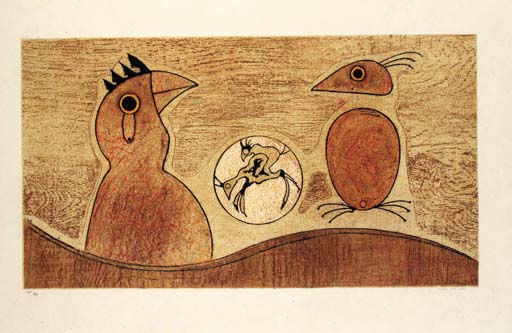 Wikioo.org - สารานุกรมวิจิตรศิลป์ - จิตรกรรม Max Ernst - Two birds