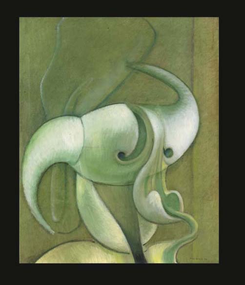 Wikoo.org - موسوعة الفنون الجميلة - اللوحة، العمل الفني Max Ernst - Tête d'homme