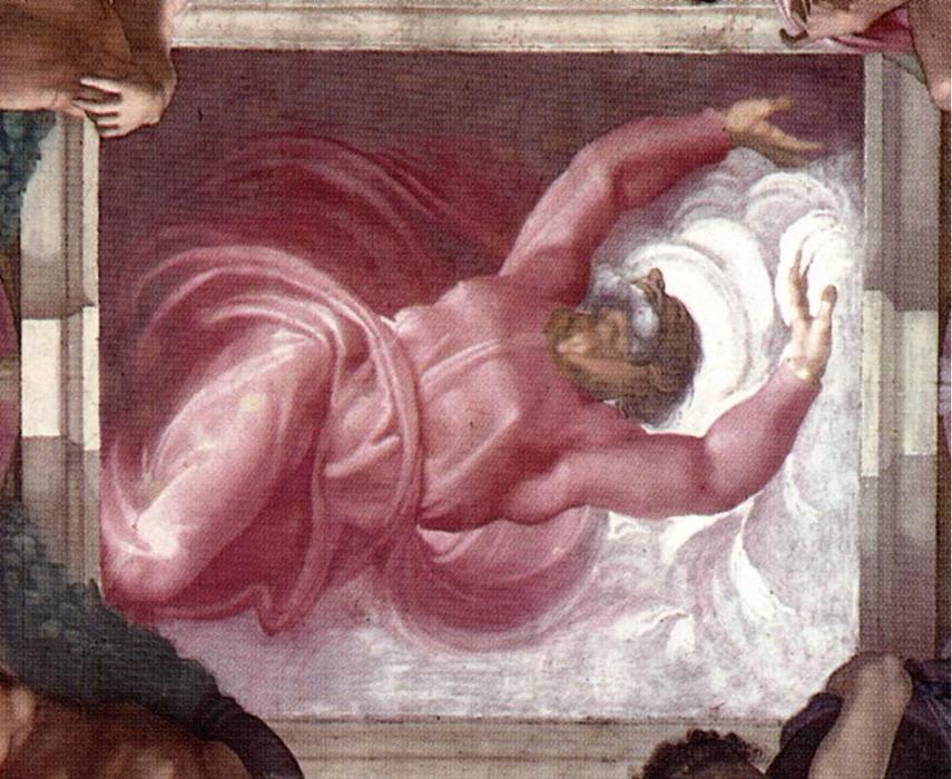 WikiOO.org - Encyclopedia of Fine Arts - Lukisan, Artwork Michelangelo Buonarroti - Separation of Light from Darkness
