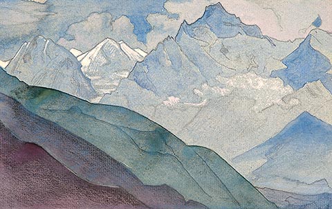 Wikioo.org - The Encyclopedia of Fine Arts - Painting, Artwork by Nicholas Roerich - Bell Mountain